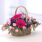 Cerise , Pink and Purple Basket
